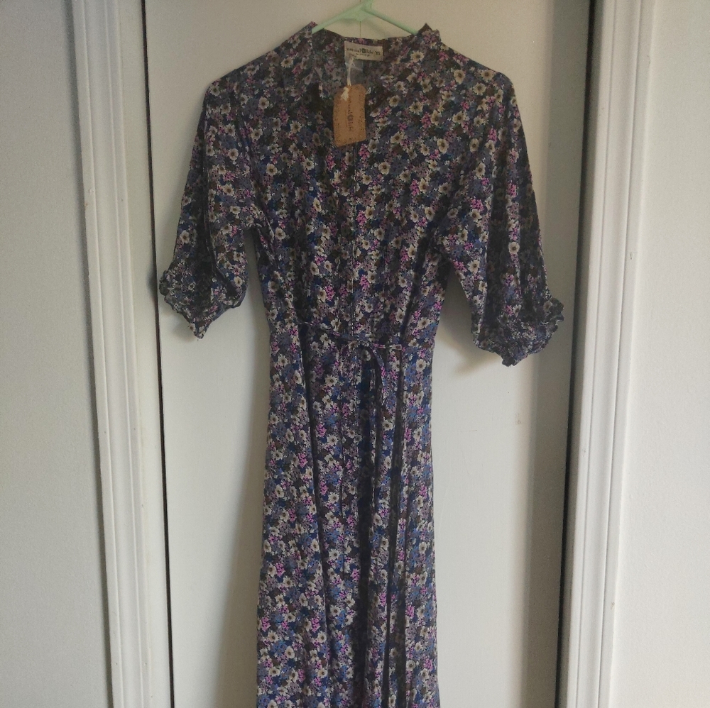 Natural Life Floral Shirt Dress Size XS